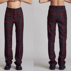 R13 COLLEEN PLAID WOOL TROUSERS (nwt) Size 24
